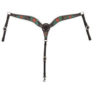 Circle Y Cactus Filigree & Flowers Breast Collar Western Tack